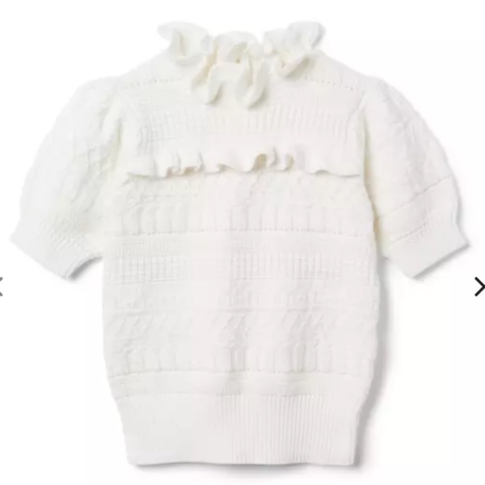 The Heights Sweater Top Janie and Jack NWT 8 off white - Picture 2 of 5